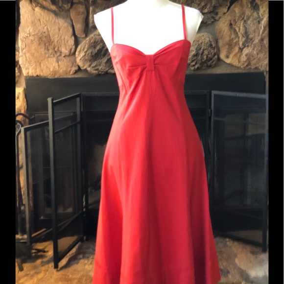 Dkny Dresses & Skirts - DKNY Fit & Flare Sleeveless Midi Dress Red 12